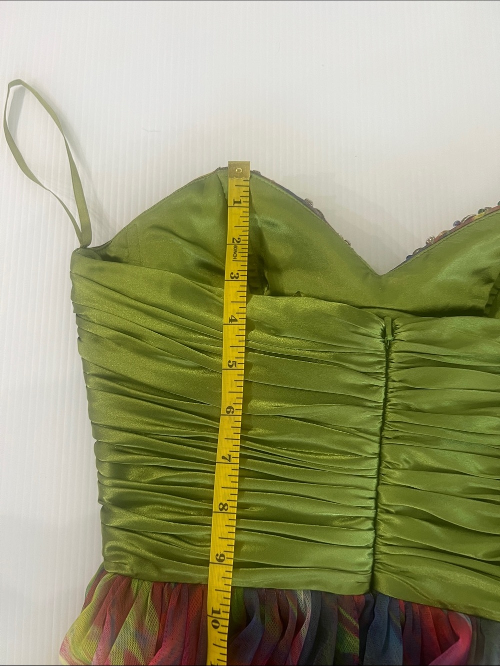 Jovani Strapless Bodice Multi Prom Birthday sparkle jewels rare rave dress - Picture 9 of 13